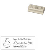 HandGezeichnet Cactus Rücksendeadresse Briefmarke Gummistempel (Stempel)