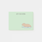 HandGezeichnet Capybara Niedliche Tierwelt Zoo Tie Post-it Klebezettel (Vorderseite)