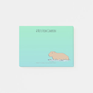 HandGezeichnet Capybara Niedliche Tierwelt Zoo Tie Post-it Klebezettel