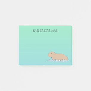 HandGezeichnet Capybara Niedliche Tierwelt Zoo Tie Post-it Klebezettel