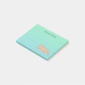 HandGezeichnet Capybara Niedliche Tierwelt Zoo Tie Post-it Klebezettel (angewinkelt)