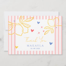 Handgezeichnet Ciao Bella Zitronen-Brautjungfernpa