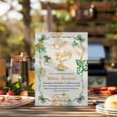 Handgezeichnet Ciao Italienische Pizza & Pasta Bab Einladung