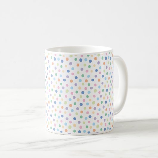 Handgezeichnet Confetti Dots Moderne Muster Kaffee Kaffeetasse (VorderseiteRechts)