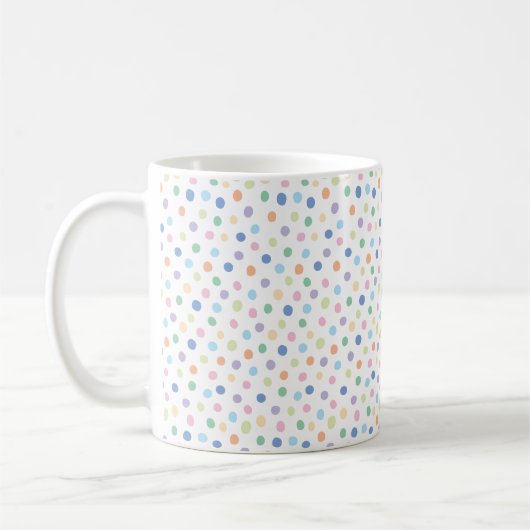 Handgezeichnet Confetti Dots Moderne Muster Kaffee Kaffeetasse (Links)