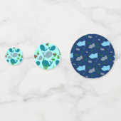 Handgezeichnet Confetti einzigartig Meeresmeer The Konfetti (Rückseiten)