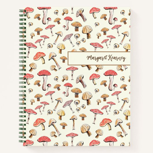 HandGezeichnet Cotattecore Mushroom Nature Lover Notizblock (Vorderseite)