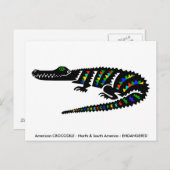Handgezeichnet - CROCODILE - Konservierung - Repti Postkarte (Vorne/Hinten)