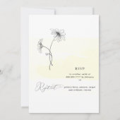 HandGezeichnet Daisy Yellow Brautparty Einladung (Rückseite)