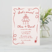 Handgezeichnet, das ist eine eher italienisch-whim einladung (Stehend Vorderseite)