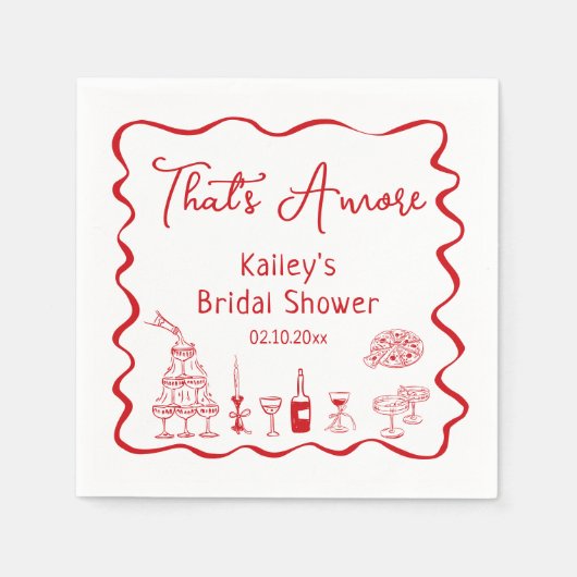 Handgezeichnet, das ist mehr Brautparty Serviette (Vorderseite)