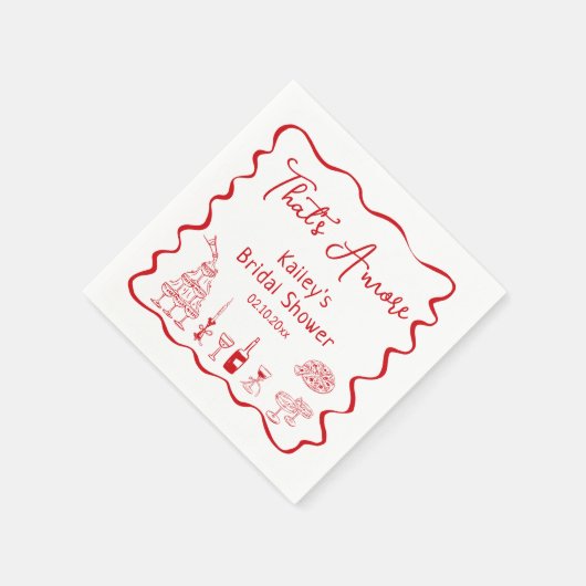 Handgezeichnet, das ist mehr Brautparty Serviette (Ecke)