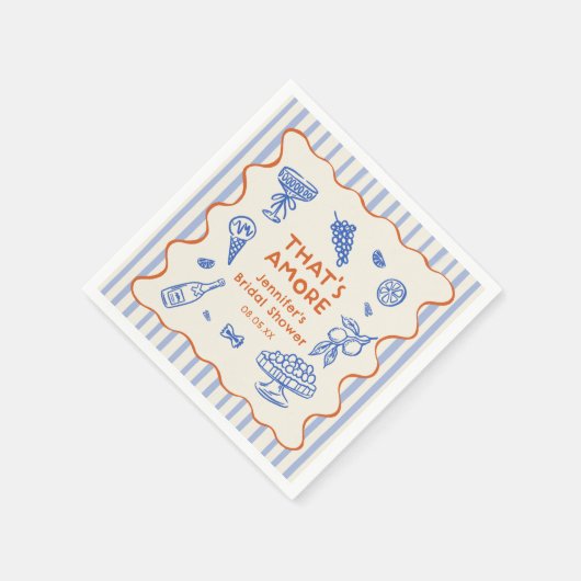 Handgezeichnet, das ist mehr italienisches Brautpa Serviette (Ecke)