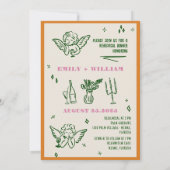 Handgezeichnet die Nacht vor der Probe Abendessen Einladung (Rückseite)