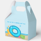 Handgezeichnet Dolphin Splashing Volleyball Grafik Geschenkschachtel (Rückseite)