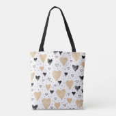 HandGezeichnet Doodle Hearts Tasche (Rückseite)