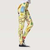 Handgezeichnet Doodle-Kinder: Vintages Muster. Leggings (Rechts)