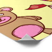 Handgezeichnet Doodle-Kinder: Vintages Muster. Poster (Ecke)