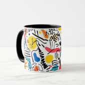 Handgezeichnet Doodles spielerisches Muster Tasse (Vorderseite Links)