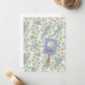 HandGezeichnet Edelweiss Sound of Music Botanical Mitteilungskarte (Vorderseite/Rückseite Beispiel)