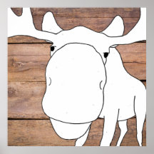 HandGezeichnet Elch-Nah-Up-Poster