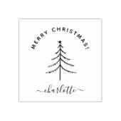 Handgezeichnet Eleganter froher Weihnachtsurlaub Gummistempel (Prägung)