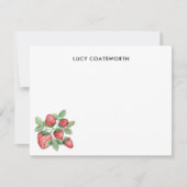 HandGezeichnet Erdbeeren Niedlich Cotattcore Mitteilungskarte (Vorderseite)