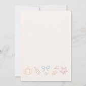 Handgezeichnet etwas Blue Fall Brautparty Einladung (Rückseite)