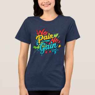 HandGezeichnet Farbiger Motivierend Gym-T - Shirt