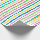 Handgezeichnet farbiges Linienmuster Geschenkpapier (Ecke)