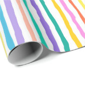 Handgezeichnet farbiges Linienmuster Geschenkpapier (Rolleneckpunkt)