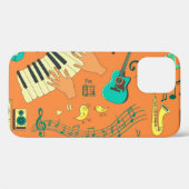 Handgezeichnet farbiges Musikmuster Case-Mate iPhone Hülle (Rückseite (Horizontal))
