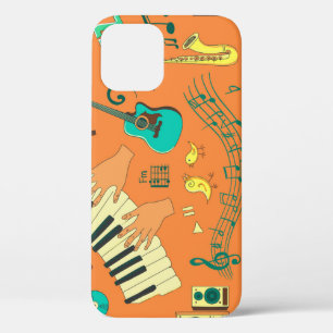 Handgezeichnet farbiges Musikmuster Case-Mate iPhone Hülle
