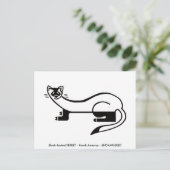 Handgezeichnet - FERRET - Erhaltung - Natur- Postkarte (Stehend Vorderseite)