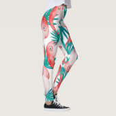 Handgezeichnet Flamingo: wasserfarbenes nahtloses Leggings (Rechts)