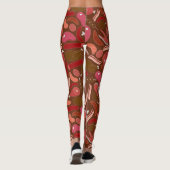 handgezeichnet Fleischerzeugnisse Muster Leggings (Rückseite)