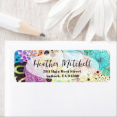 Handgezeichnet florale künstlerische Rücksendeadre (Insitu)