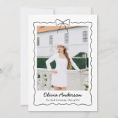 HandGezeichnet Foto-Graduierungsparty Einladung (Rückseite)