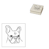 HandGezeichnet Frenchie Face Gummistempel (Stempel)