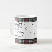 Handgezeichnet Frohe Weihnachten Kaffeetasse (Vorderseite Links)