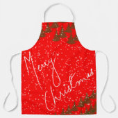 Handgezeichnet Frohe Weihnachten Schürze (Vorderseite)