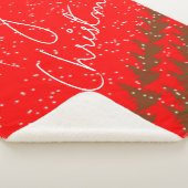 Handgezeichnet Frohe Weihnachten Sherpadecke (3/4)