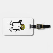 Handgezeichnet - Gelbe mit Augen PENGUIN - Natur - Gepäckanhänger (Vorderseite horizontal)