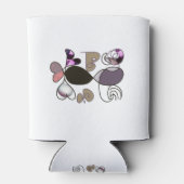 Handgezeichnet gemischte Briefe und Herzen, farbig Dosenkühler (Rückseite)