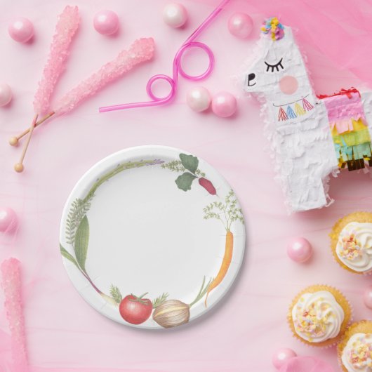 HandGezeichnet Gemüseständer Pappteller (Party)