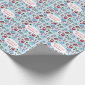 HandGezeichnet gemütliche Weihnachten Personalisie Geschenkpapier (Ecke)