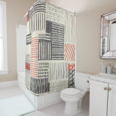 Handgezeichnet geometrische Streifen, nahtlos. Duschvorhang (Beispiel)