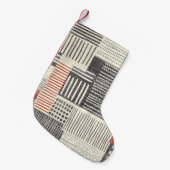 Handgezeichnet geometrische Streifen, nahtlos. Kleiner Weihnachtsstrumpf (Vorderansicht (hängend))