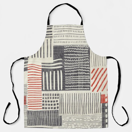 Handgezeichnet geometrische Streifen, nahtlos. Schürze (Vorderseite)