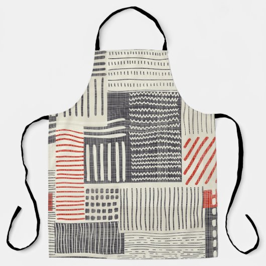 Handgezeichnet geometrische Streifen, nahtlos. Schürze (Vorderseite)